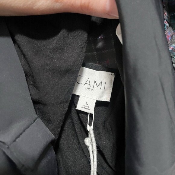 Cami NYC NWT Bethany Sheer Bodysuit in Green Blue Scotch‎ Plaid Size Large - Picture 4 of 7